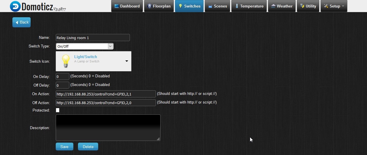 Switch configuration