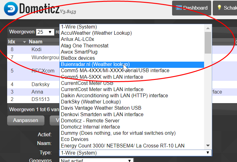 Buienradar added to Hardware list