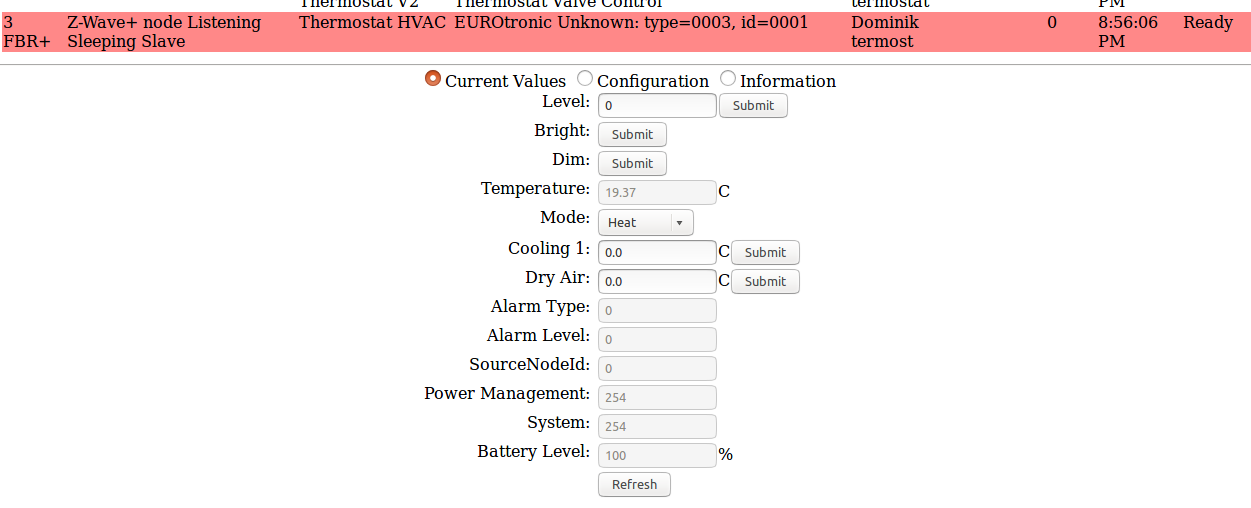 how it looks in control panel. Set-points (when set) are going back to &quot;0&quot;