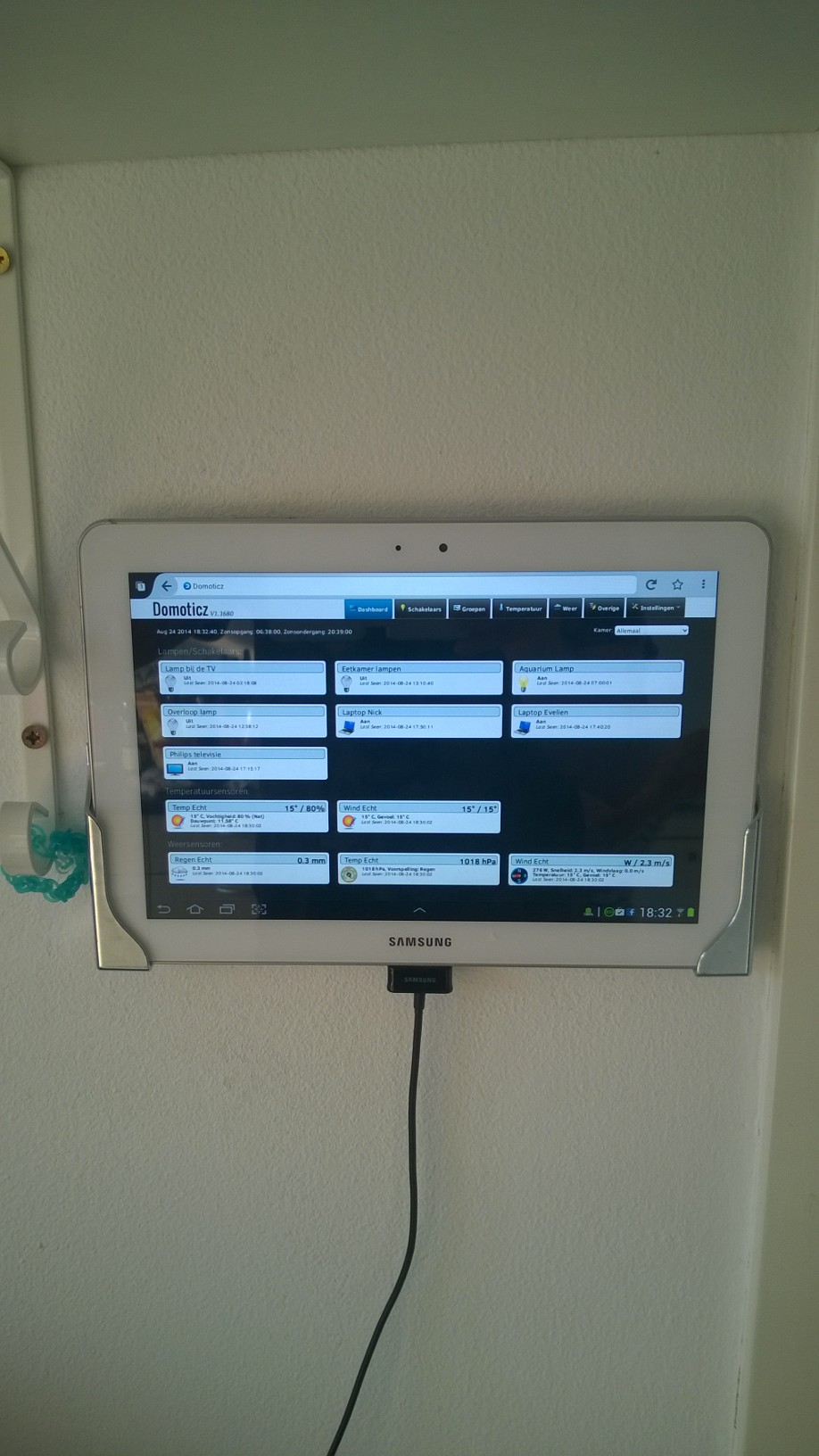 Samsung Tablet on the Wall