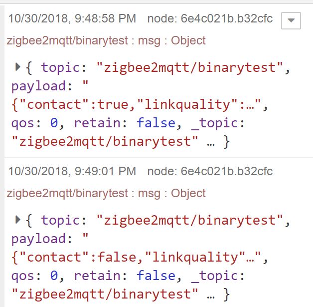 node-red zigbee2mqtt output.JPG