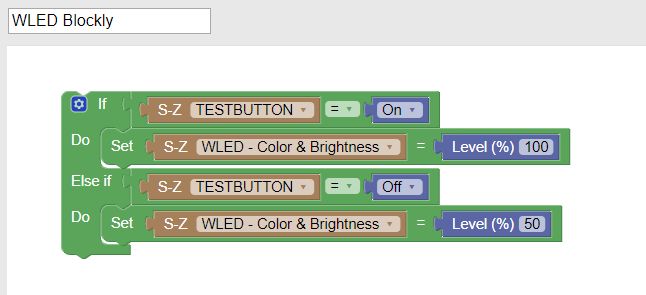 WLED Blockly Example