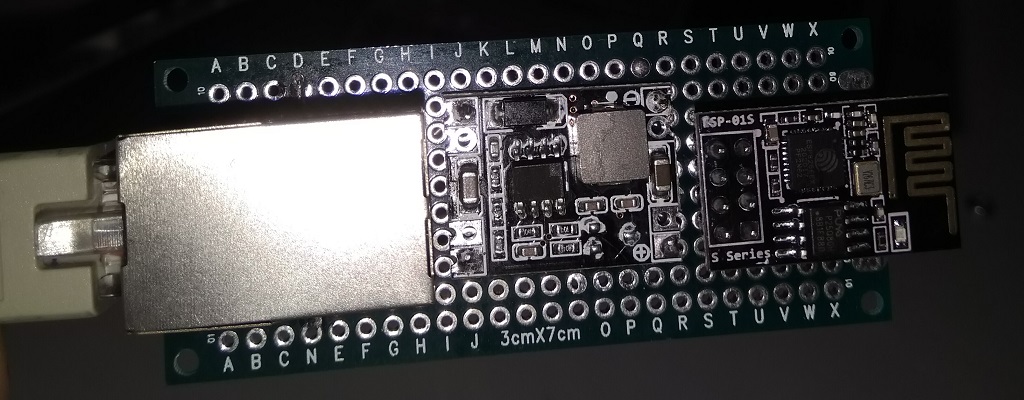 3.3 v converter and the cheapest ESP8266 I could find on  aliexpress