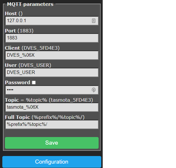 shelly mqtt settings