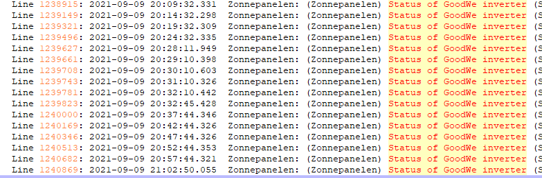 log 1 and 5 minutes