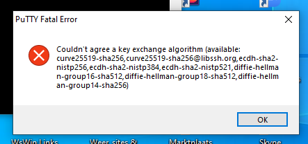 PuttySSH: reporting certificate-problem