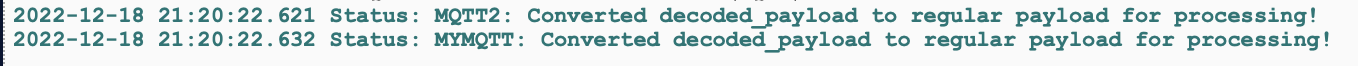 Pushsafer notifications working. MQTT message is &quot;status&quot; message