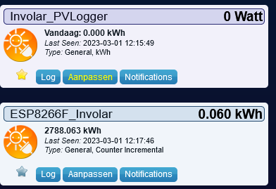 Widgets for 2 counters