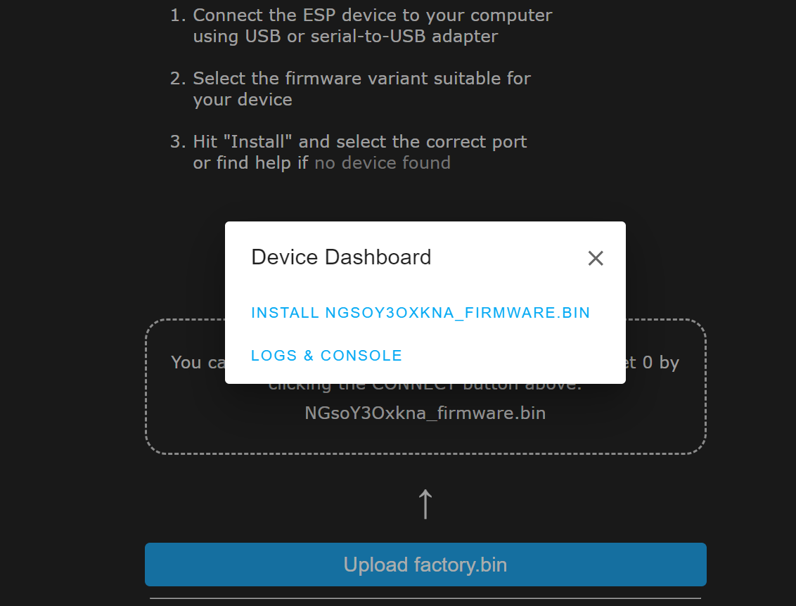 tasmota webinstaller