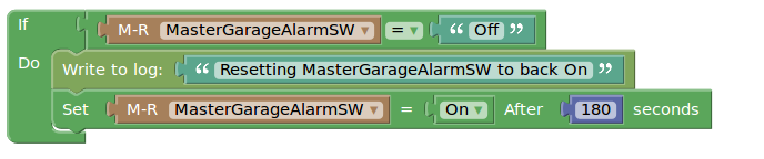 Example of a switch that turns back on after 3 mins.