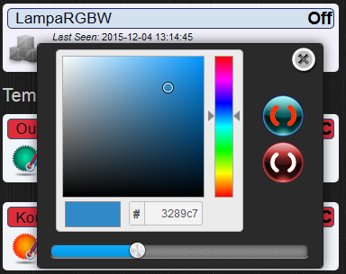 RGBW lamp settings