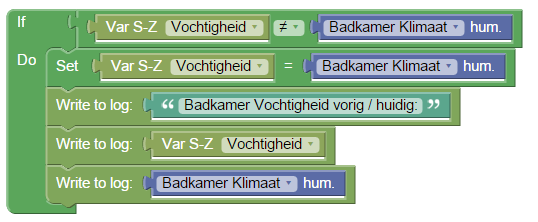 Blocky to save multisensor Humidity value in User variable