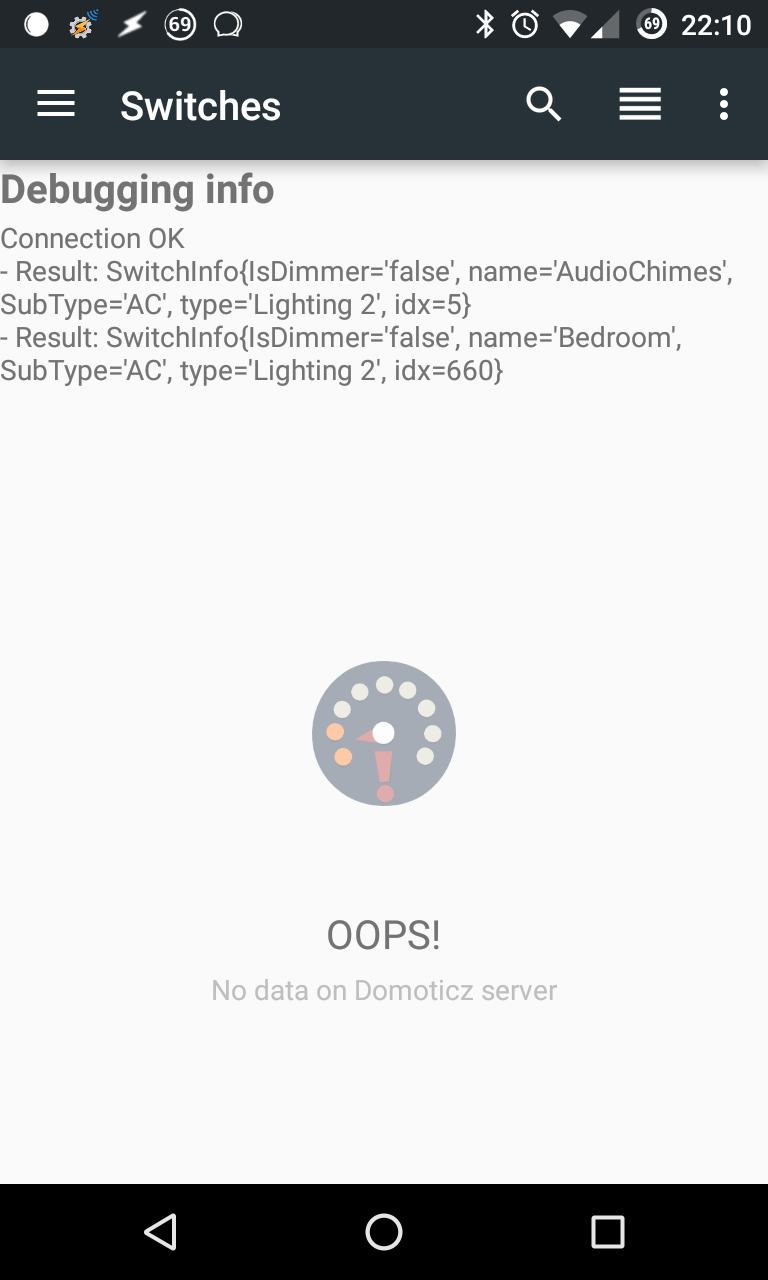 Screenshot of Switches
