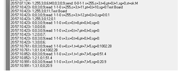 Log from gateway