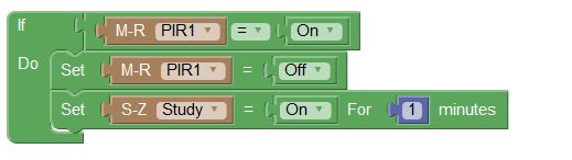 Blocky code example for a PIR.