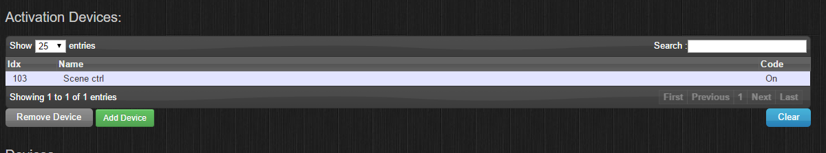 activation device for scene